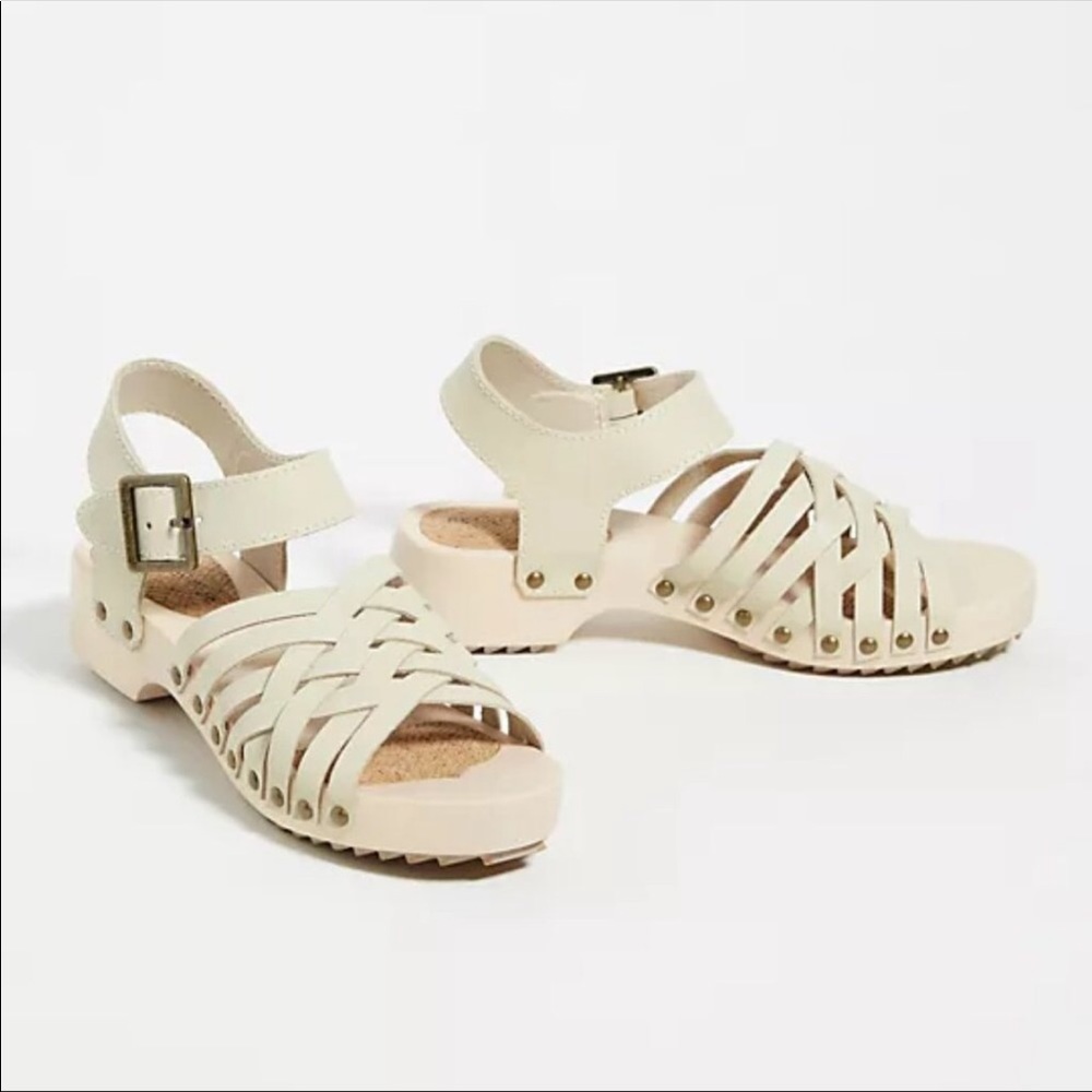 KELSI DAGGER ANTHROPOLOGIE BROOKLYN HARLING CLOG SANDALS